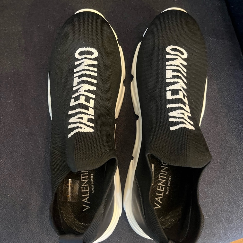 Valentino Apollo Black Slip-On Sneakers